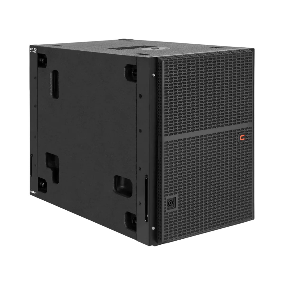 Celto Pro ISORAY18S professional stage and concert black subwoofer speaker.